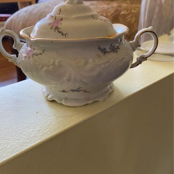 Sheraton Rose Walbrzych Fine China of Poland pattern 9025 1950s mid century - Picture 3 of 10